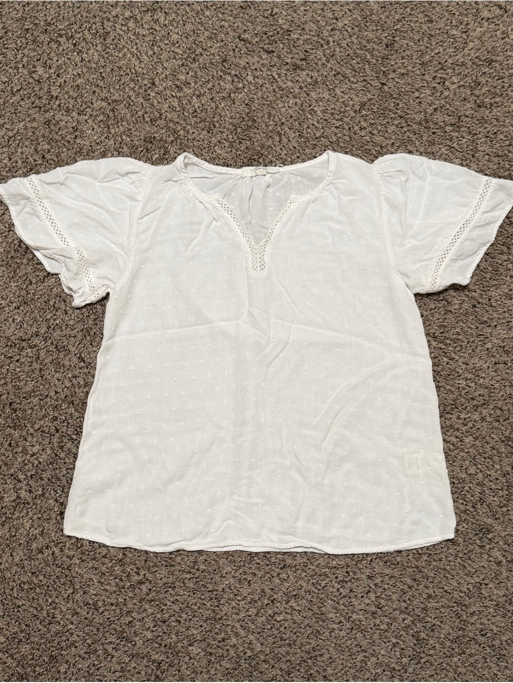 Women’s White Short Sleeve Blouse Shirt